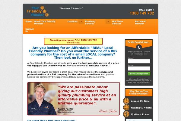 Plumber theme site design template sample