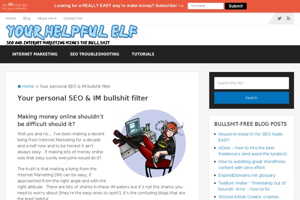 Site using WordPress Calls to Action plugin