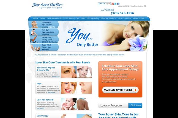 skincare theme websites examples
