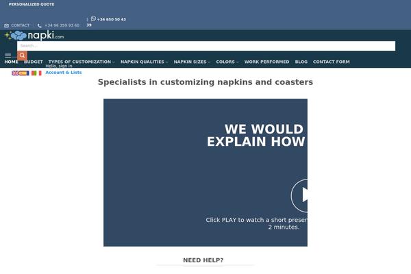 Site using Lumise plugin