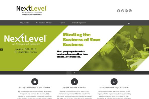 Vantage theme site design template sample