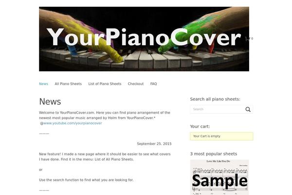 yourpianocover.com site used Shop Front