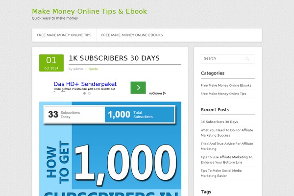 Contango theme site design template sample