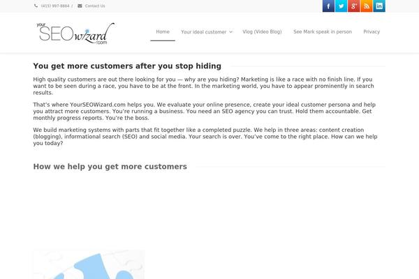 Envision theme site design template sample