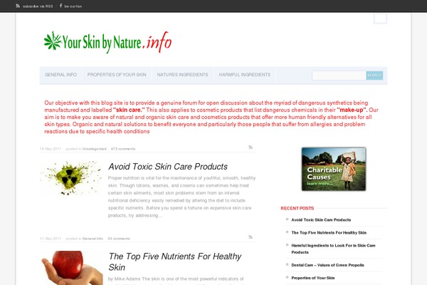yourskinbynature.info site used Wemagazine