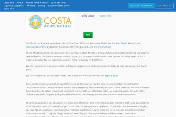 Tesseract theme site design template sample