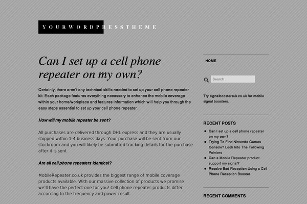 yourwordpresstheme.com site used Blogz