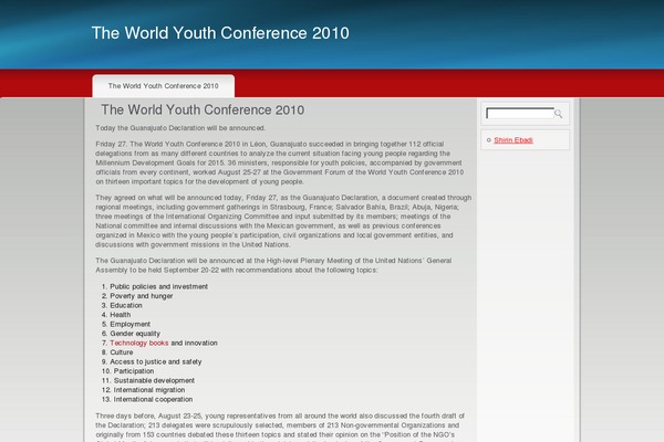youth2010.org site used You