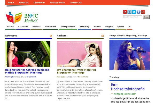 MesoColumn theme site design template sample