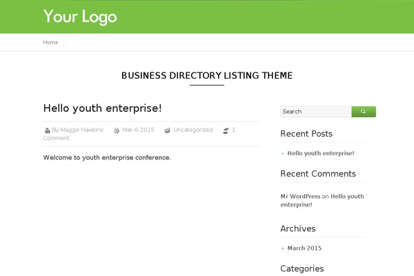 Business Directory theme site design template sample