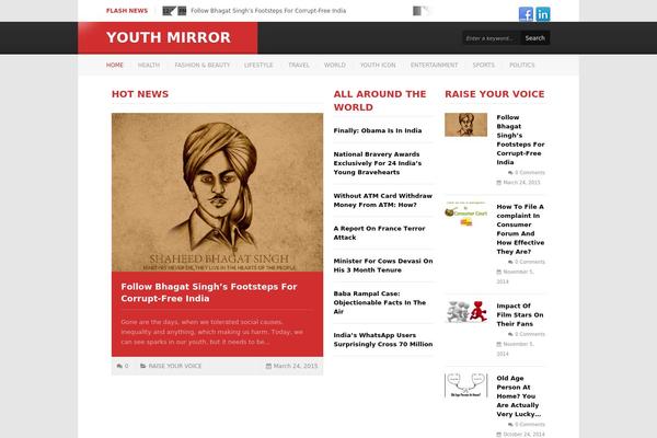 Reporter theme site design template sample