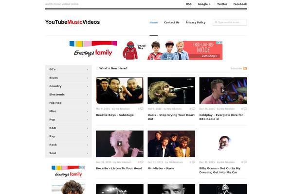VideoPro theme site design template sample