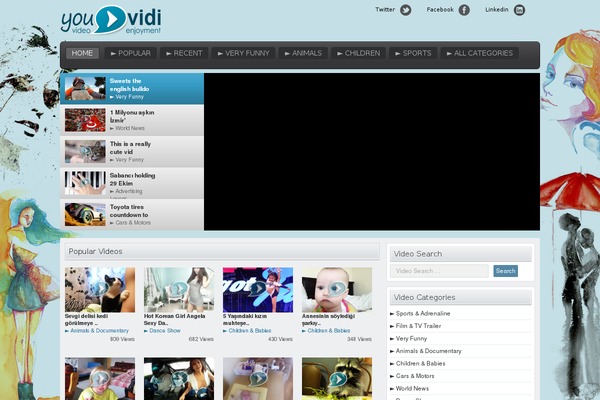 Videostream theme site design template sample