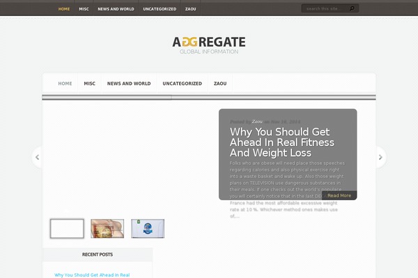 Aggregate theme site design template sample
