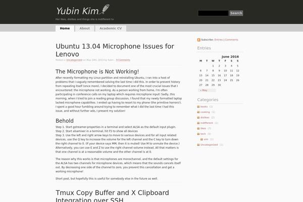 yubinkim.com site used simpleX