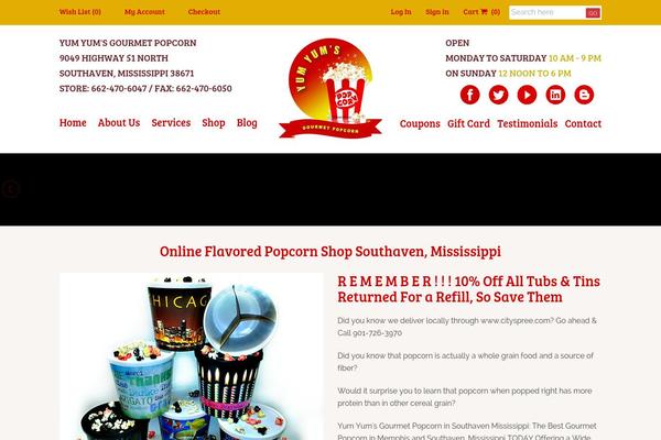 Popcorn theme site design template sample