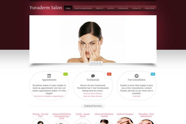 Beauty Salon theme site design template sample