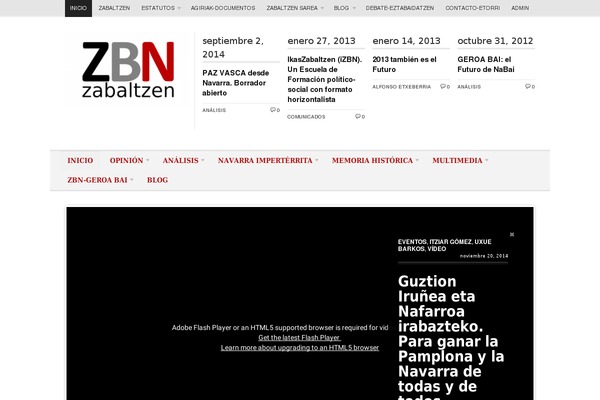 Editorial theme site design template sample