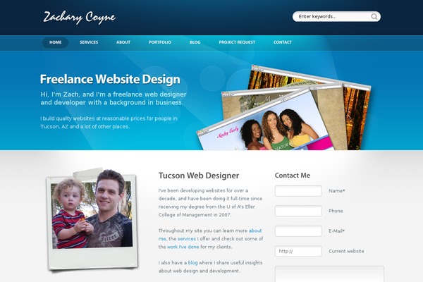 zacharycoyne.com site used ShowTime