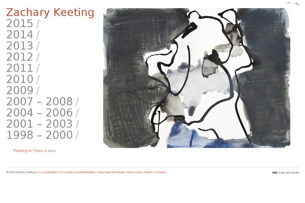 zacharykeeting.com site used Flatfile_for_artists