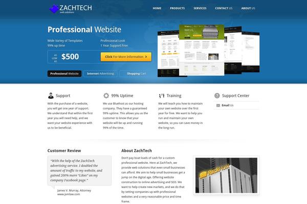 zachtech.us site used Rackhost