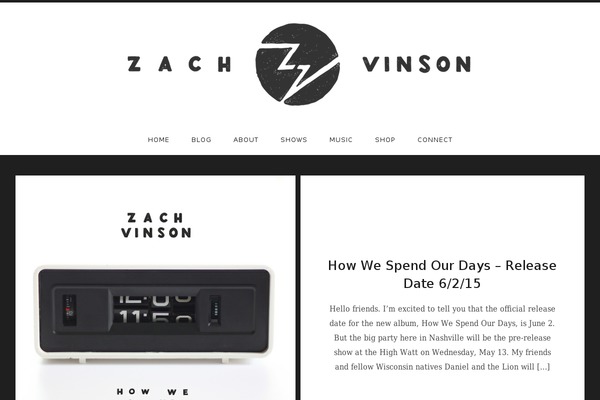 zachvinson.com site used Promenade