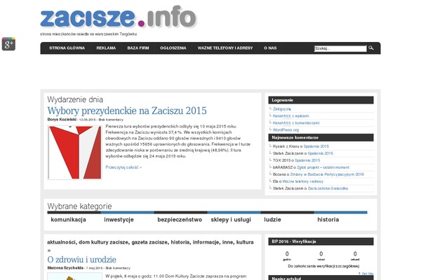 Site using Google Plus Badge plugin