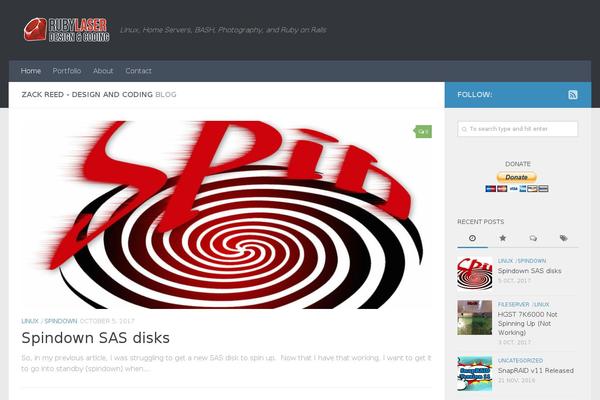 Hueman Child theme site design template sample