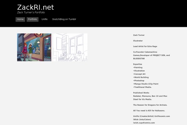 zackri.net site used Portfolio +