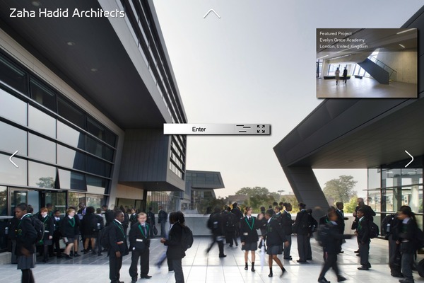 zaha-hadid.com site used Zaha