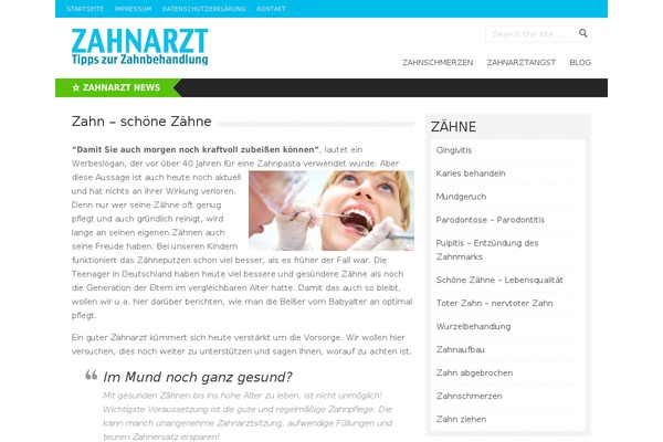 WordPress website example screenshot