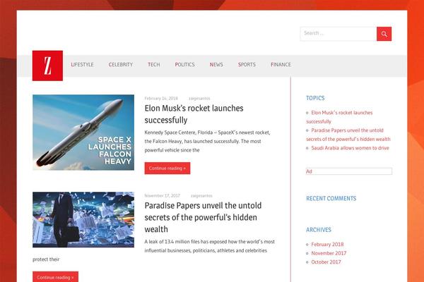 Wellington theme site design template sample