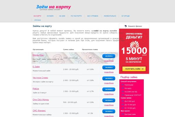zaimcards.ru site used Zaem
