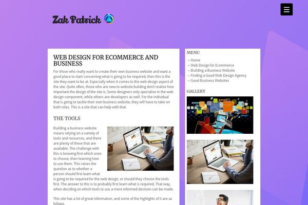 Metro theme site design template sample