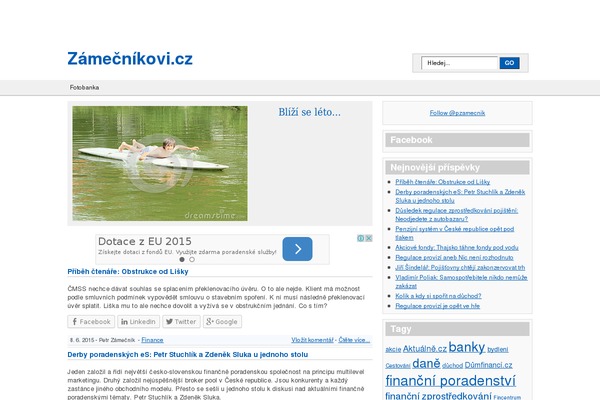 zamecnikovi.cz site used Creare Magazin Online