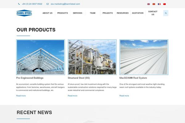 Transport-child theme site design template sample