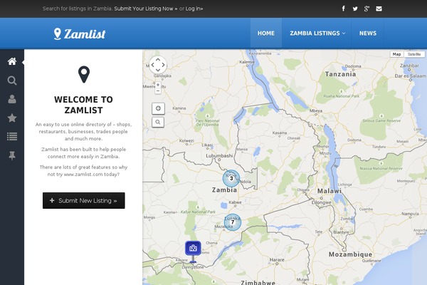 Atlas theme site design template sample