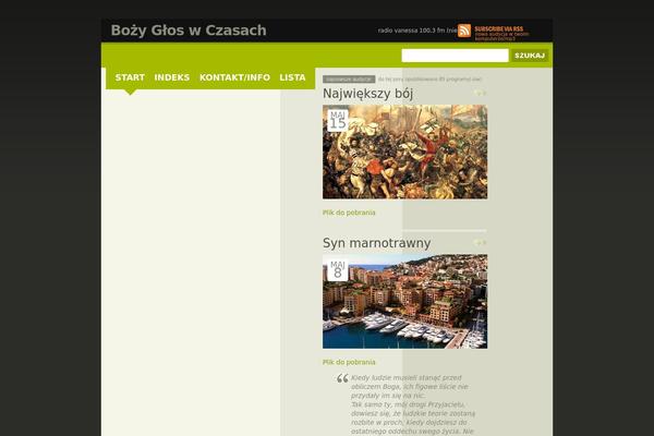 Site using Flash MP3 Player plugin