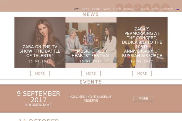 Zara theme site design template sample