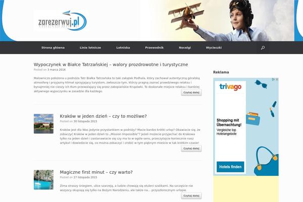 Vantage theme site design template sample