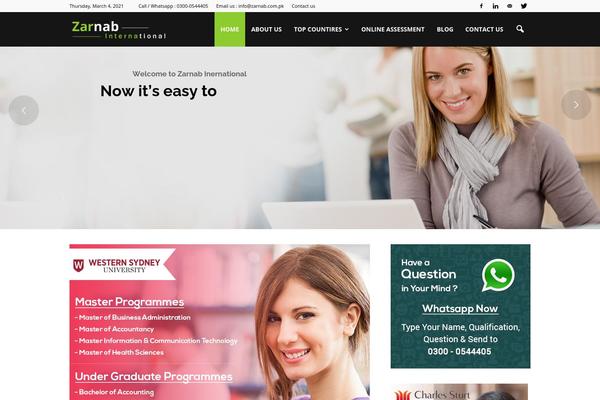 zarnab.com.pk site used Zarnab