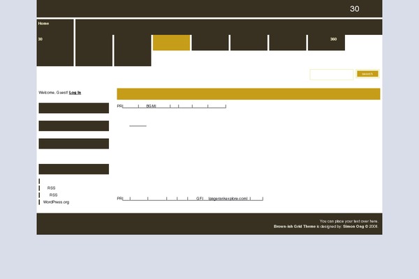 Brown-ish Grid theme site design template sample
