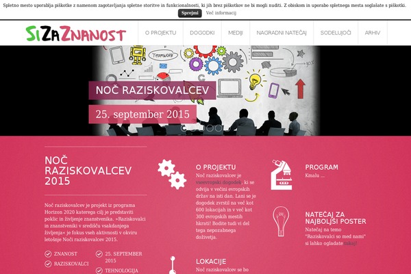zaznanost.si site used Infinite