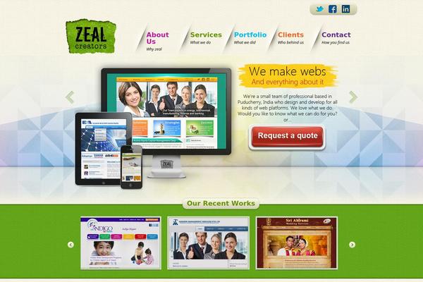 zealcreators.com site used Zeal