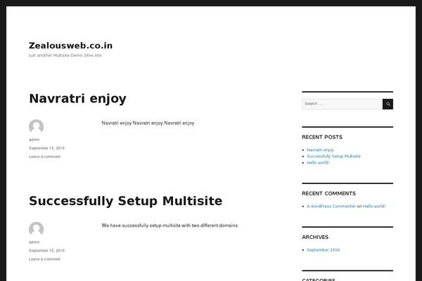 WordPress website example screenshot