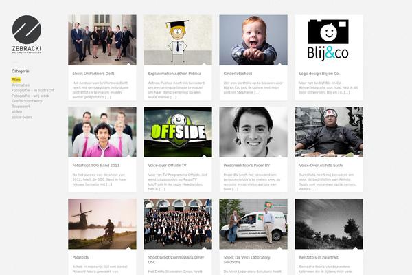 Gridlocked theme site design template sample