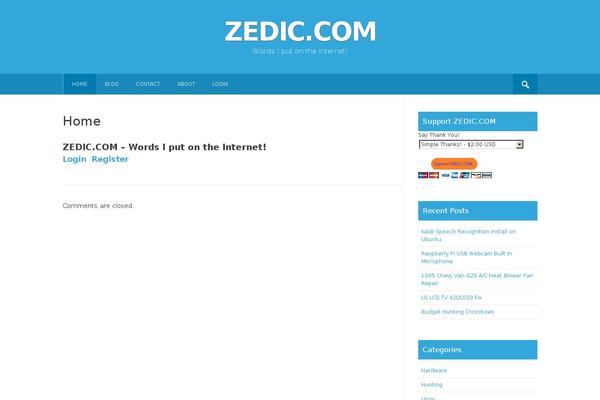 zedic.com site used Earth Pro