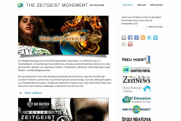 zeitgeistmovement.de site used Thetraveltheme