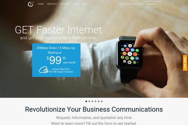 Tesseract theme site design template sample