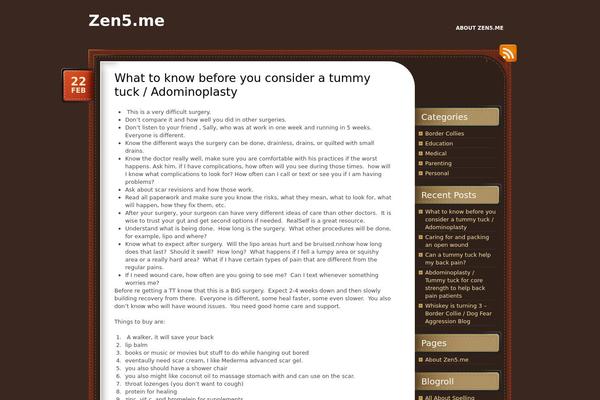 zen5.me site used ChocoTheme